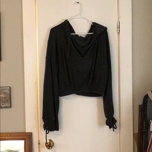 Free people movement ojai crop hoodie